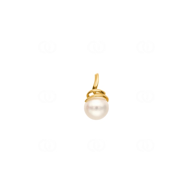 Pendentif or jaune 375/9 ct avec perle 6.5mm - 19IJ07J