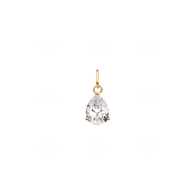 Pendentif or jaune 375/9 ct avec zircone poire - 393009.Z0