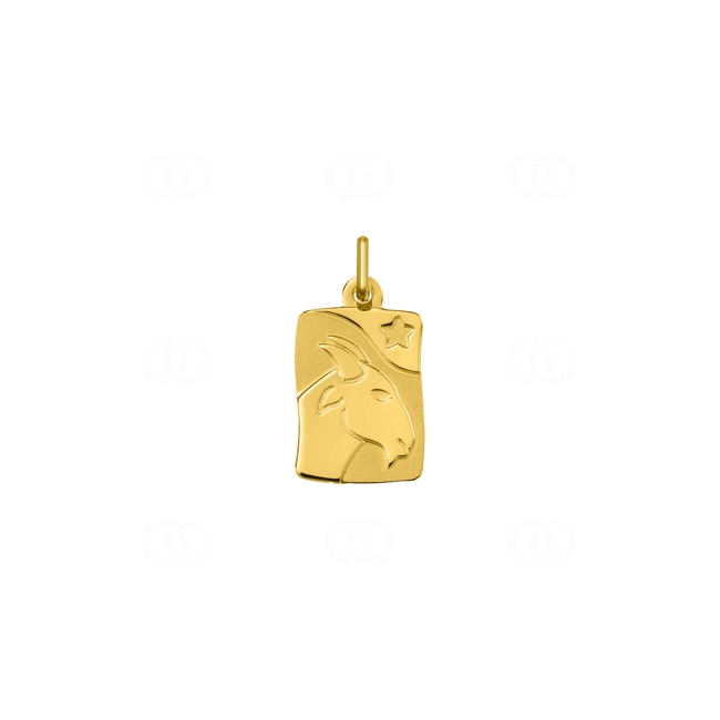 Pendentif or jaune 375/9 ct Signe du zodiaque capricorne - 9KAY5004