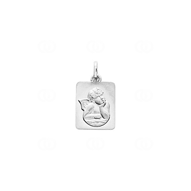 Pendant 375/9 K White Gold Guardian Angel - 661002