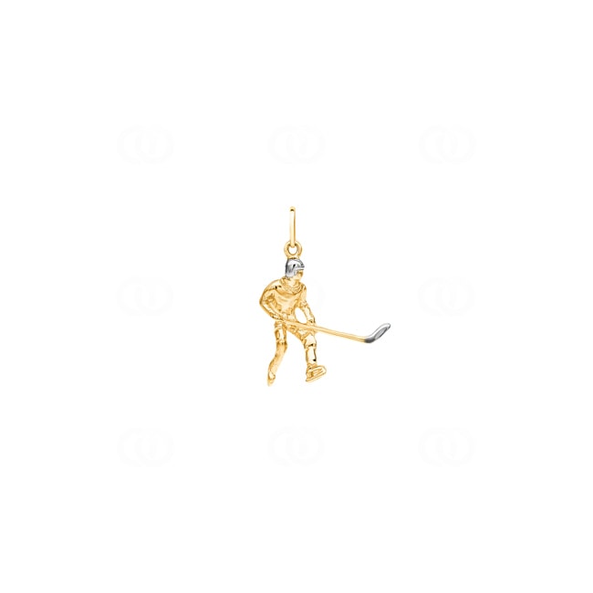 Pendentif or bicolore 750/18 ct, Hockey sur glace - 1556.07185/0006