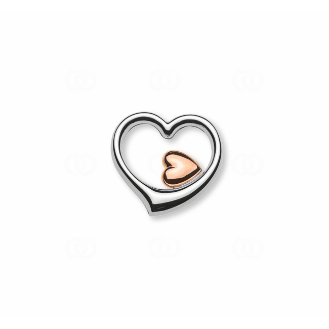 Pendant 750/18 K Two-tone Gold Heart - AHE5001