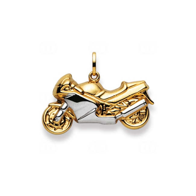 Pendant 750/18 K Two-tone Gold Motorcycle - 1556.07349/0005