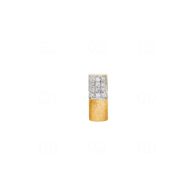 Pendant 750/18 K Two-tone Gold with Cubic Zirconia - 15729