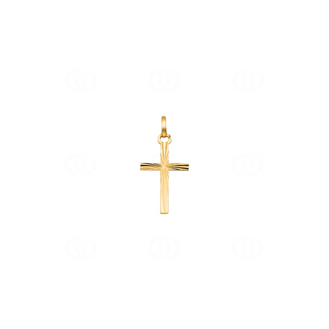 Pendant 750/18 K Yellow Gold 10x17mm, Cross - 20814