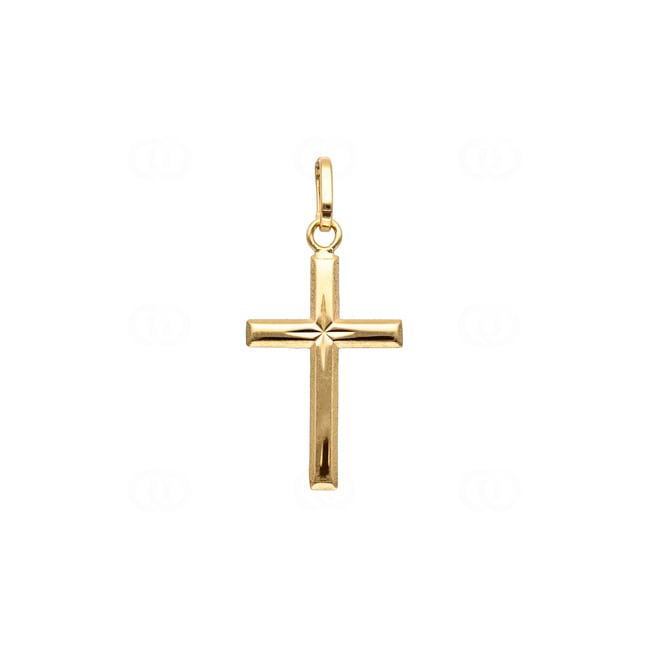 Anhänger 750/18 K Gelbgold Kreuz 12x18mm - 7437