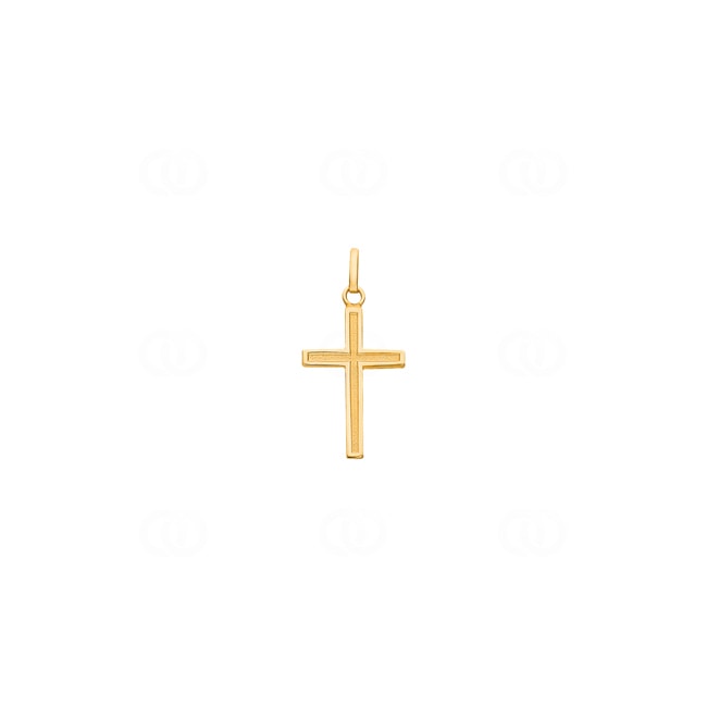 Pendentif or jaune 750/18 ct Croix 12x18mm - 7443