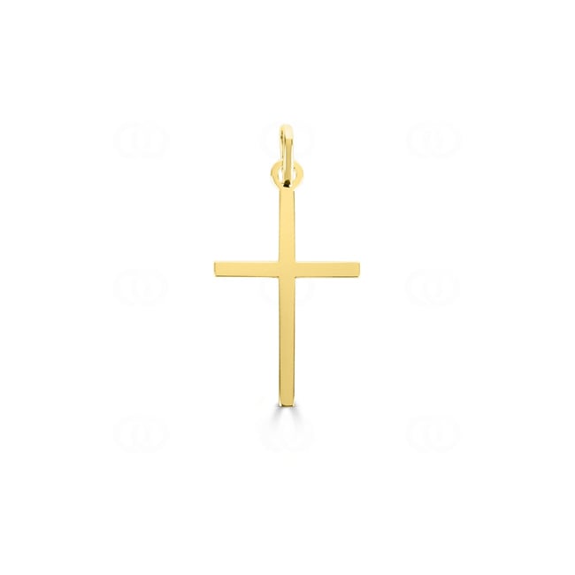 Anhänger 750/18 K Gelbgold Kreuz 12x18mm - 7409.2