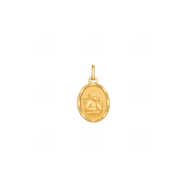 Pendant 750/18 K Yellow Gold Guardian Angel 13x16mm - 36916