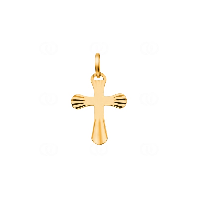 Pendant 750/18 K Yellow Gold Cross 13x17mm - 2876