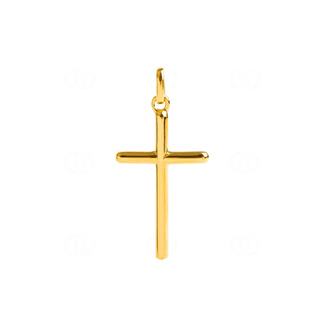 Pendentif or jaune 750/18 ct Croix 13x22mm - P61
