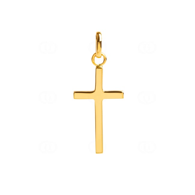 Anhänger 750/18 K Gelbgold Kreuz 13x22mm - P22
