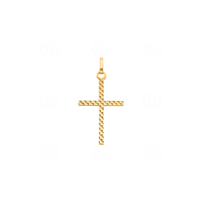 Pendant 750/18 K Yellow Gold Cross 14 x 21mm - P35.1
