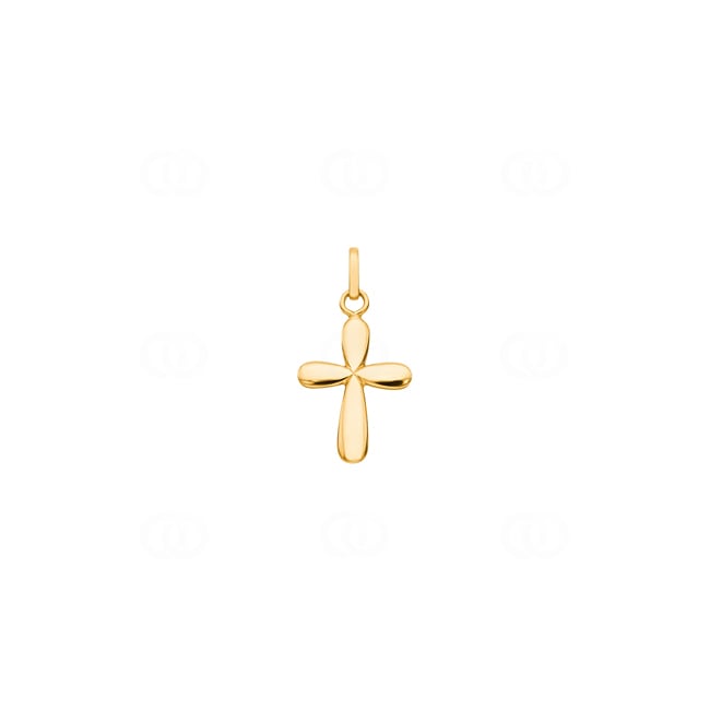 Pendant 750/18 K Yellow Gold Cross 14x19mm - P36