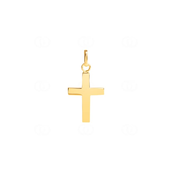 Pendant 750/18 K Yellow Gold Cross 14x20mm - 74223