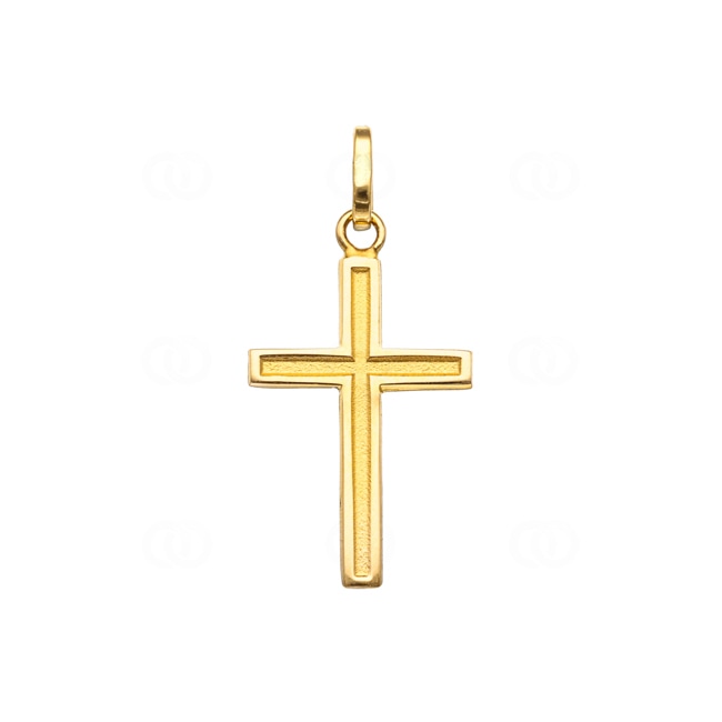 Pendentif or jaune 750/18 ct Croix 14x21mm - 7444