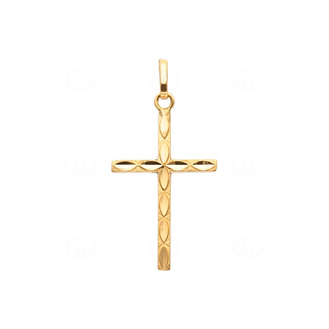 Pendentif or jaune 750/18 ct Croix 14x21mm - 74115