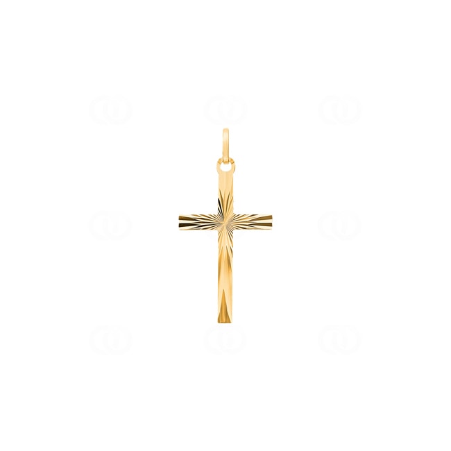 Pendentif or jaune 750/18 ct 14x24mm, Croix - 74165