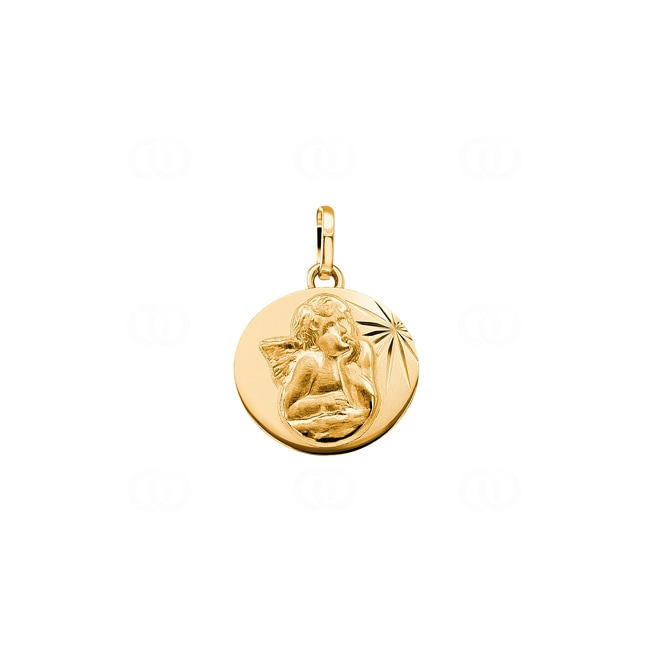 Pendant 750/18 K Yellow Gold 15 x 13mm, Guardian Angel Pendant 750/18 K Yellow Gold 15 x 13mm, Guardian Angel - 20832