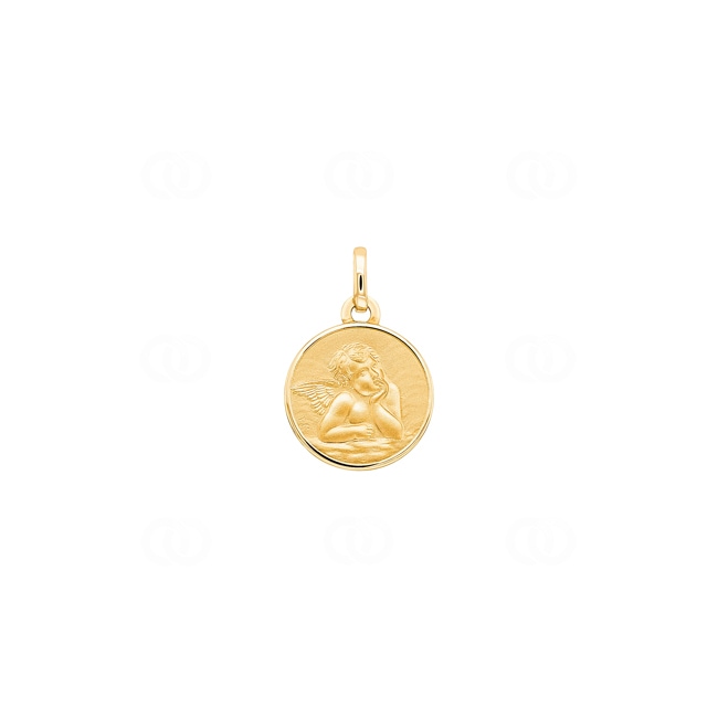 Pendant 750/18 K Yellow Gold 15mm, Guardian Angel Pendant 750/18 K Yellow Gold 15mm, Guardian Angel - 7415