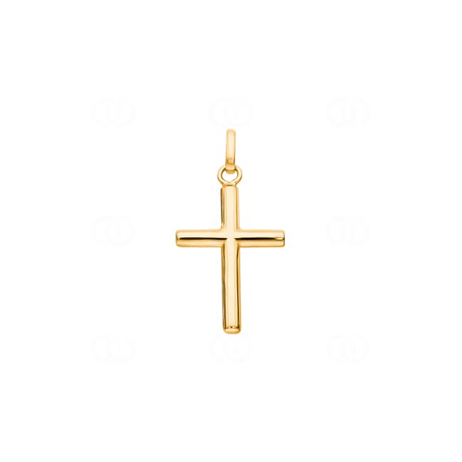 Pendant 750/18 K Yellow Gold Cross 15x22mm - 2899