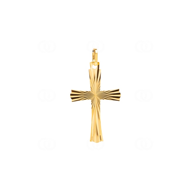 Pendant 750/18 K Yellow Gold Cross 16x23mm - 20817