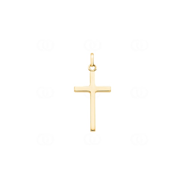 Anhänger 750/18 K Gelbgold Kreuz 16x27mm - P23