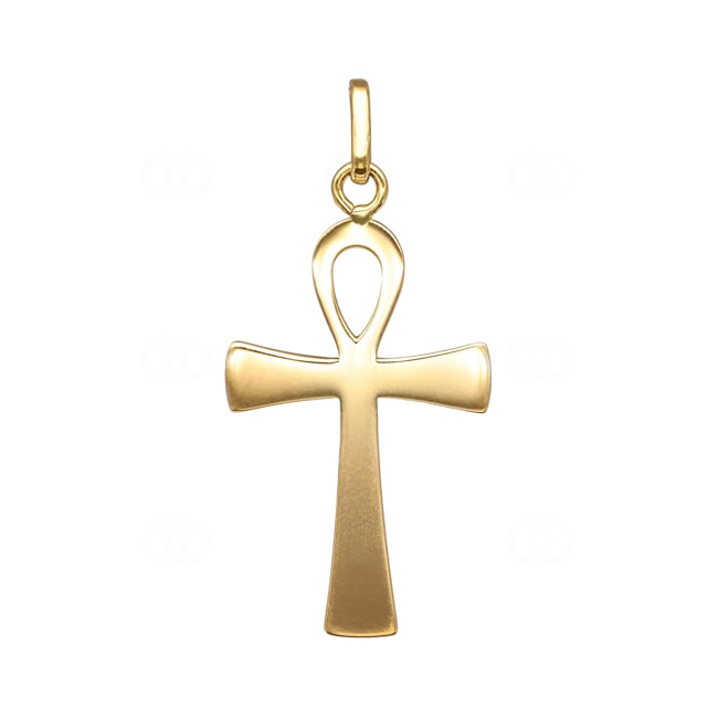 Pendant 750/18 K Yellow Gold Anch-Cross 17x28mm - P42
