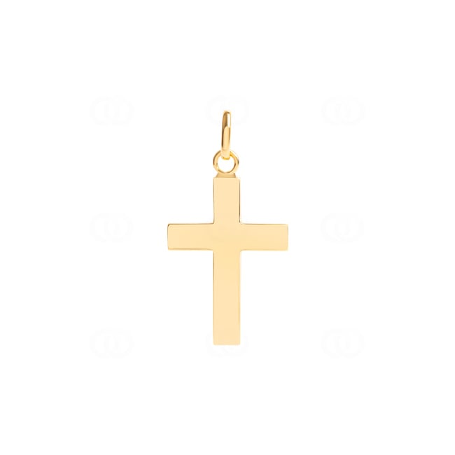Pendant 750/18 K Yellow Gold Cross 17x29mm - 74224