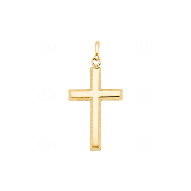 Pendentif or jaune 750/18 ct 18x28mm, Croix - 7412.4