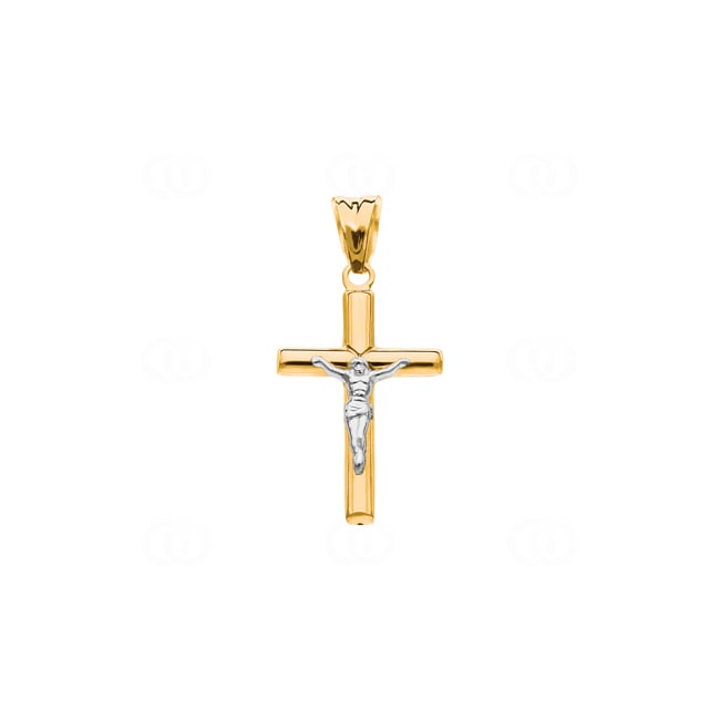 Pendentif or jaune 750/18 ct 25 x 15mm, Croix avec Jésus Pendentif or jaune 750/18 ct 25 x 15mm, Croix avec Jésus - AKH001GG
