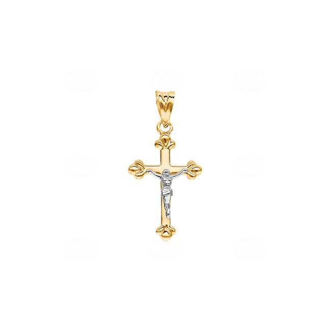 Pendant 750/18 K Yellow Gold 28 x 16mm, Cross with Jesus Pendant 750/18 K Yellow Gold 28 x 16mm, Cross with Jesus - AKH0093GG