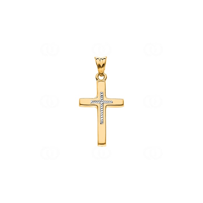 Pendentif or jaune 750/18 ct Croix 29 x 17mm - AKH307GG