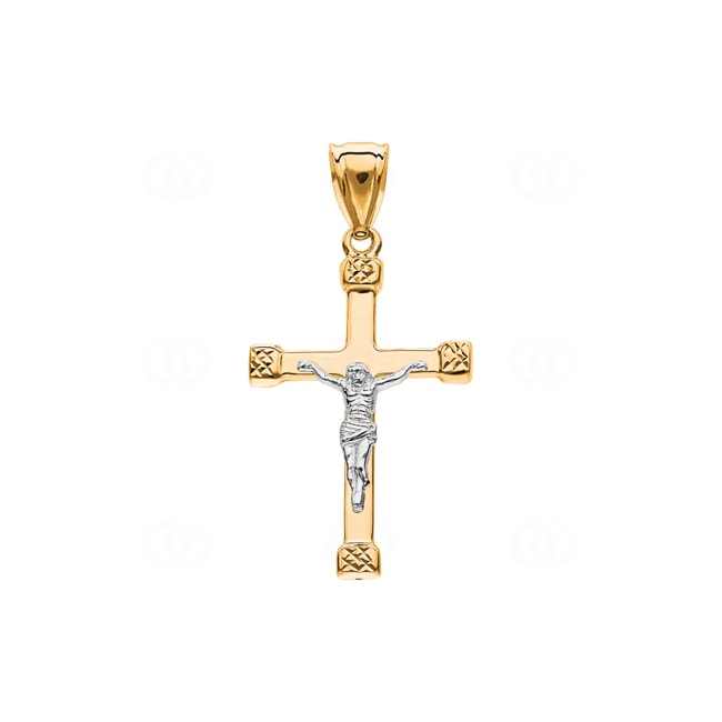 Pendentif or jaune 750/18 ct 35 x 22mm, Croix avec Jésus Pendentif or jaune 750/18 ct 35 x 22mm, Croix avec Jésus - AKH0091GG