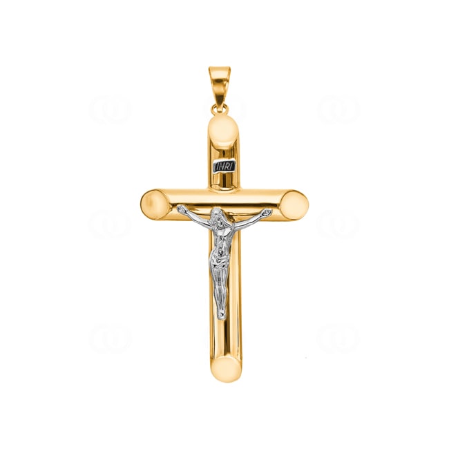 Anhänger 750/18 K Gelbgold Kreuz mit Jesus 50 x 30mm - TH3941GG