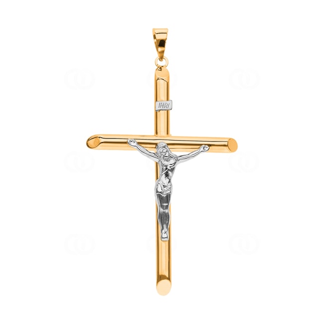 Anhänger 750/18 K Gelbgold 61 x 39mm, Kreuz mit Jesus - TH331GG