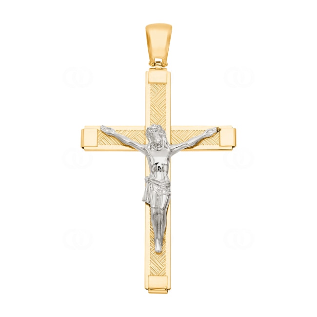 Pendentif or jaune 750/18 ct 74 x 42mm, Croix avec Jésus Pendentif or jaune 750/18 ct 74 x 42mm, Croix avec Jésus - AN-1654-GG