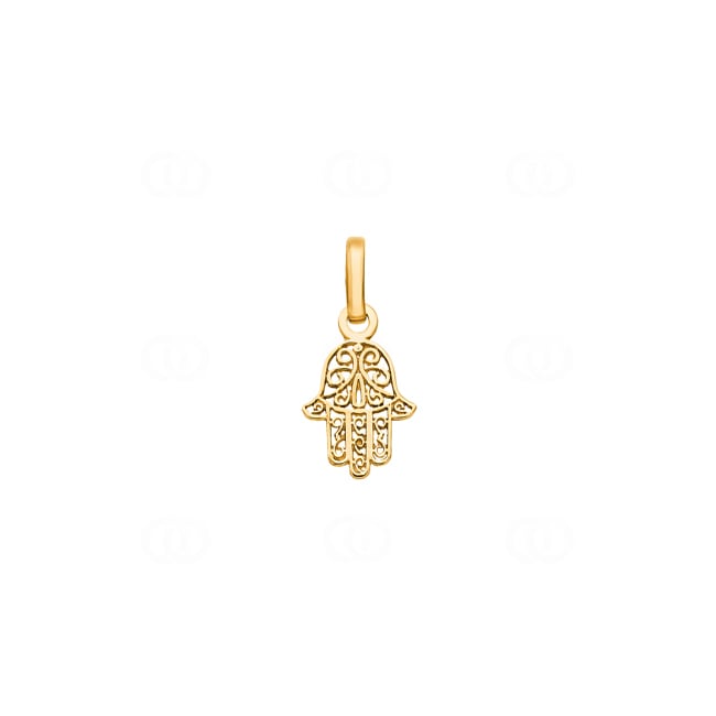 Pendentif or jaune 750/18 ct 8x10mm, Main de Fatma - P133.1