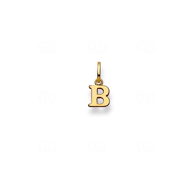 Pendant 750/18 K Yellow Gold Letter B - 1156.08526/0020