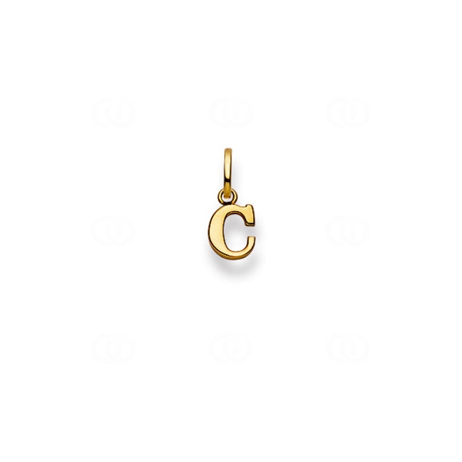 Pendant 750/18 K Yellow Gold Letter C - 1156.08526/0030