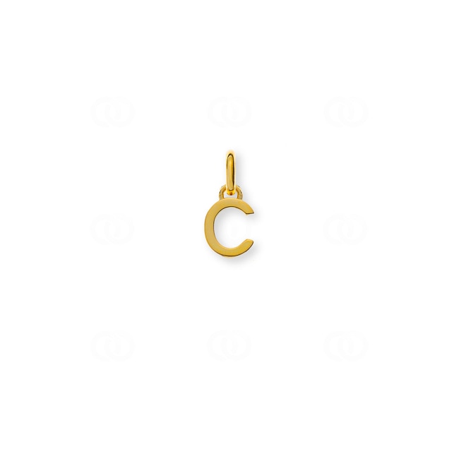 Pendant 750/18 K Yellow Gold Letter C - AGO1200C