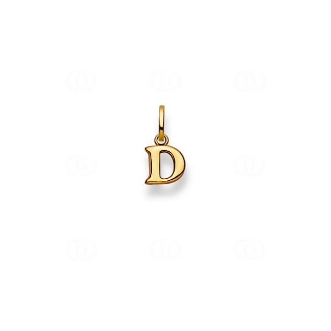 Pendentif or jaune 750/18 ct, Lettre D Pendentif or jaune 750/18 ct, Lettre D - 1156.08526/0040