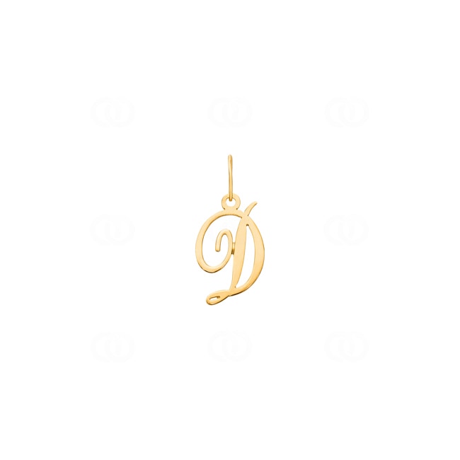 Pendant 750/18 K Yellow Gold, Letter D - 2930D