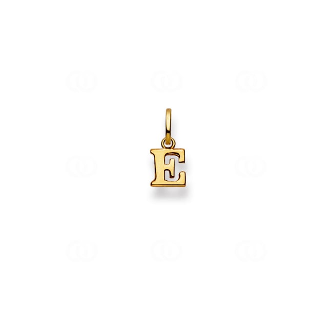 Pendentif or jaune 750/18 ct, Lettre E Pendentif or jaune 750/18 ct, Lettre E - 1156.08526/0050
