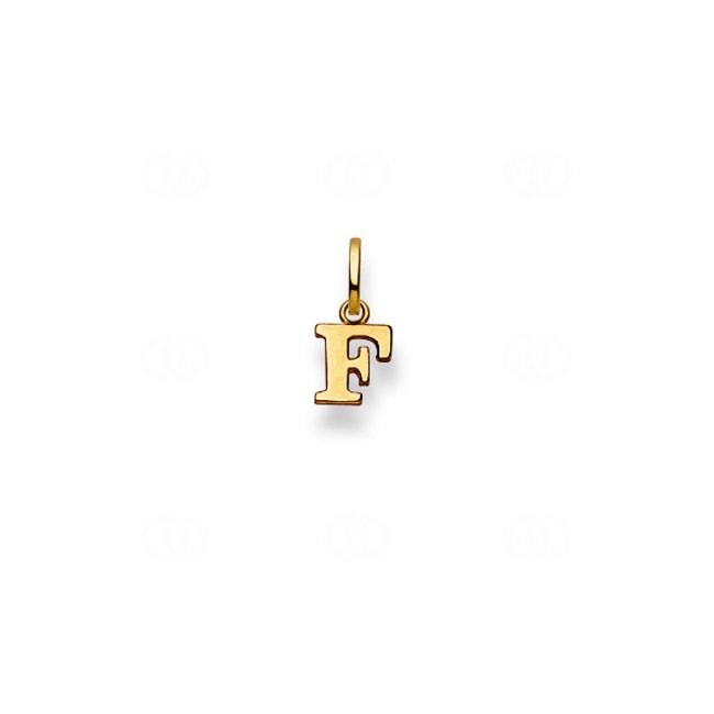 Pendentif or jaune 750/18 ct, Lettre F - 1156.08526/0060