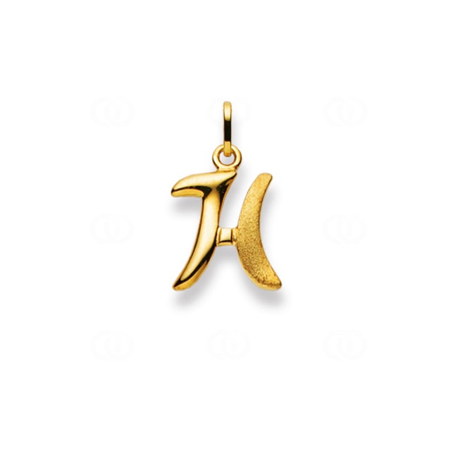 Pendentif or jaune 750/18 ct, Lettre H Pendentif or jaune 750/18 ct, Lettre H - 1156.07577/0080