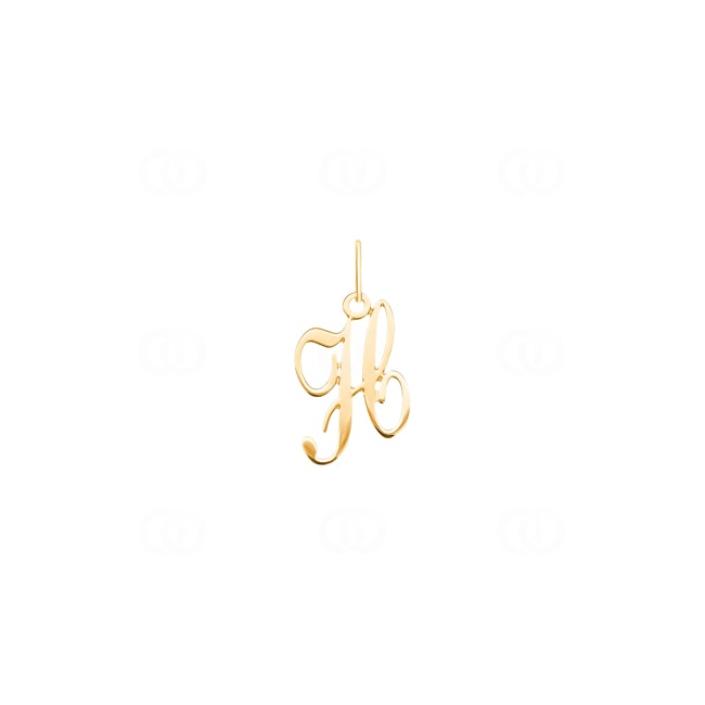 Pendentif or jaune 750/18 ct, Lettre H Pendentif or jaune 750/18 ct, Lettre H - 2930H