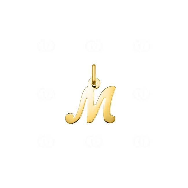 Pendant 750/18 K Yellow Gold Letter M - AY5025