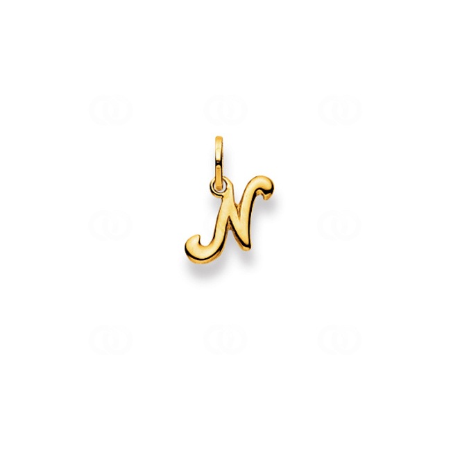 Pendentif or jaune 750/18 ct, Lettre N Pendentif or jaune 750/18 ct, Lettre N - 1156.05157/0142