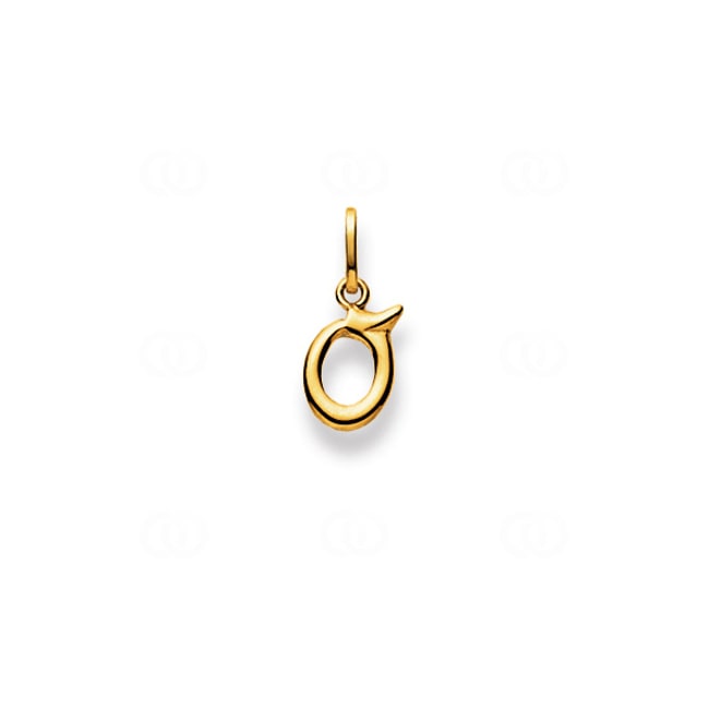 Pendentif or jaune 750/18 ct, Lettre O Pendentif or jaune 750/18 ct, Lettre O - 1156.05157/0152